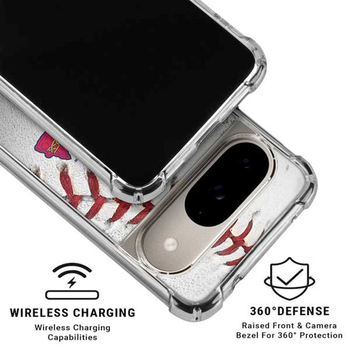 MLB Atlanta Braves Game Ball Google Pixel 10 Clear Case